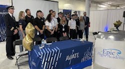 Epic Flight Academy hosted a press conference on Jan. 11, 2022, to announce its partnership with United Airlines.