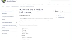 Figure 1. FAA Maintenance HF Website Home Page