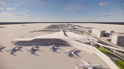 Rendering of LAX&rsquo;s Terminal 9. Courtesy Los Angeles World Airports.