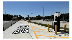 Siemens SICHARGE charging center in the employee parking lot at TPA.